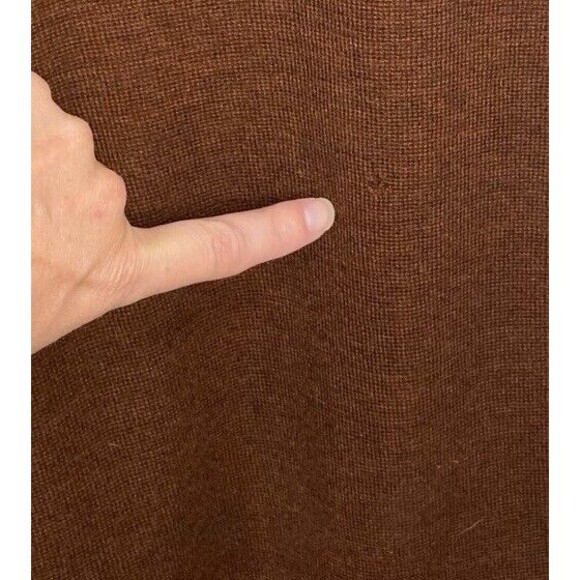 By Anthropologie Wool‎ Wide Leg Crop Pants Front Tie FLAWS Size Small Brown - Picture 2 of 7